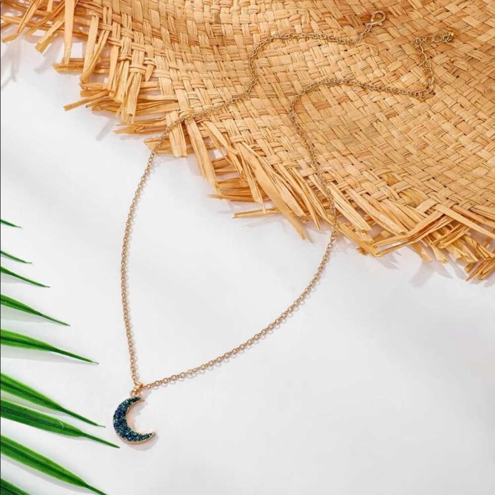 Bella • Rhinestone Moon Necklace - Picture 2 of 5